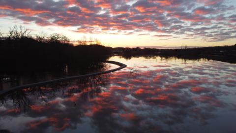 Dronefoto over Kollerup Enge